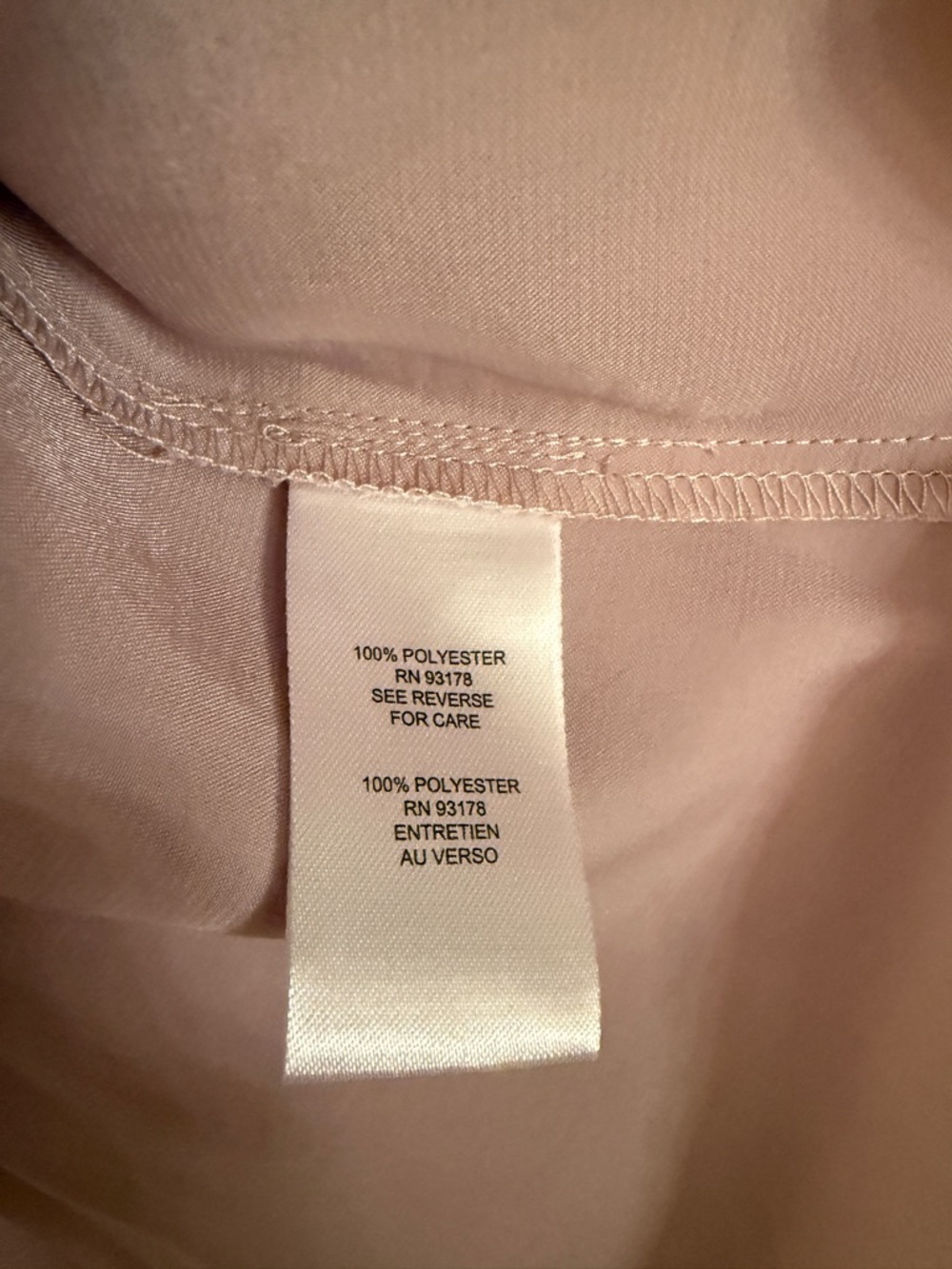 Tahari Dusty Mauve Satin V-Neck Blouse - Picture 4 of 7